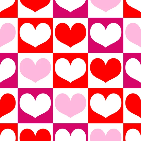 Seamless mönster alla hjärtans dag — Stock vektor