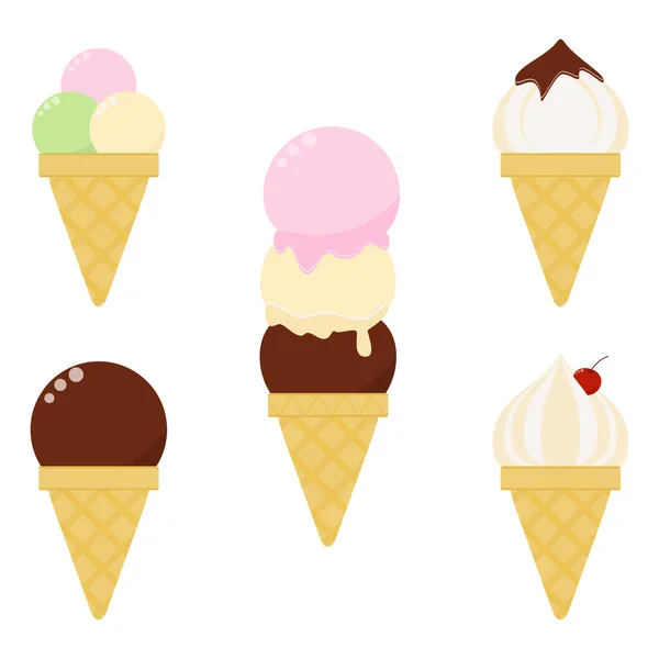 Set de iconos Helado — Archivo Imágenes Vectoriales