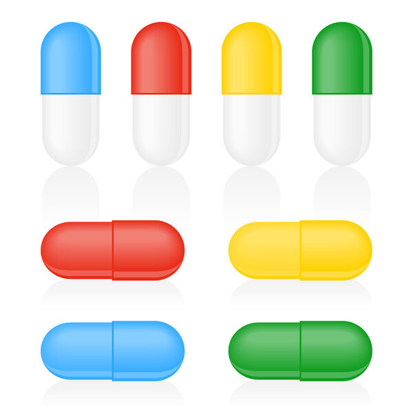 Медицинская капсула на белом
