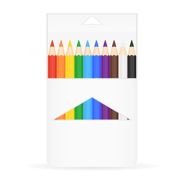 Caixa de lápis — Vetor de Stock