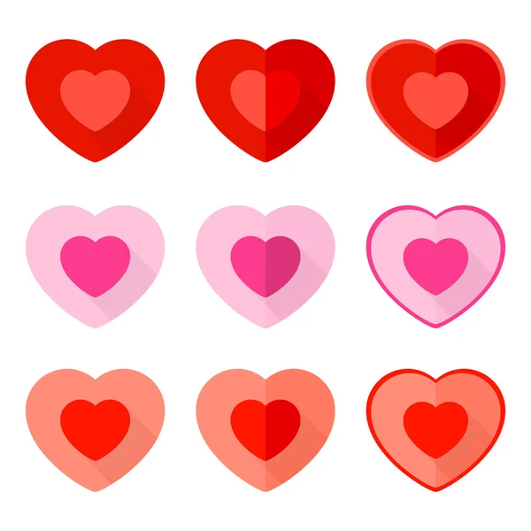 Valentine Flat Icon Heart — Stock Vector