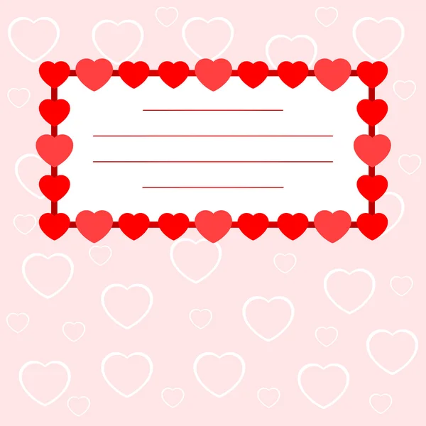 Valentines Day  Card — Stock Vector