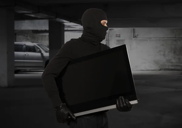 Tjuv med balaclava — Stockfoto