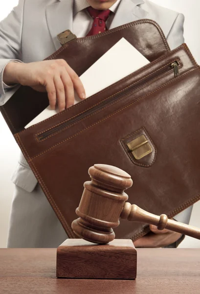 Caucasian lawyer in court — Stock Photo, Image