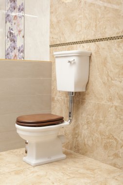 Şık lüks modern ev tuvalette