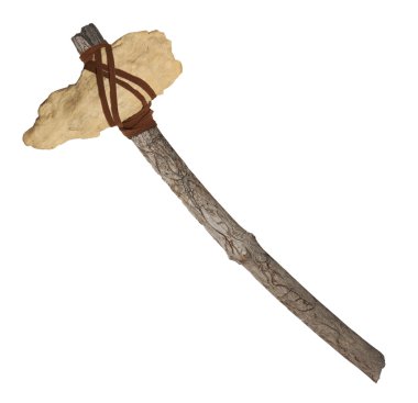 Beyaz izole antik taş balta
