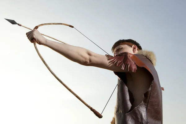 Robin Hood. Archer, hosszú íj és nyíl — Stock Fotó