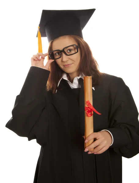 Jonge vrouw afstuderen — Stockfoto