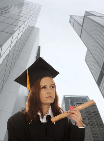 Menina graduada — Fotografia de Stock