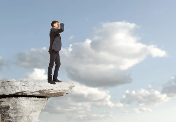 Empresario mirando al paisaje — Foto de Stock