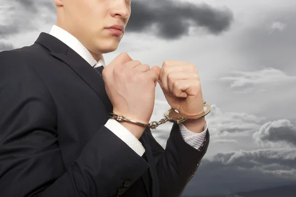 手錠のビジネスマン — ストック写真