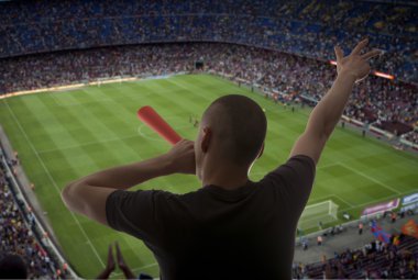 mutlu futbol fans
