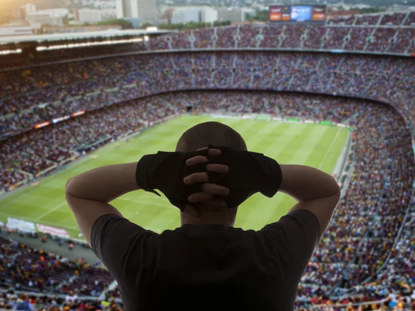 Happy soccer fans — Stock Photo, Image