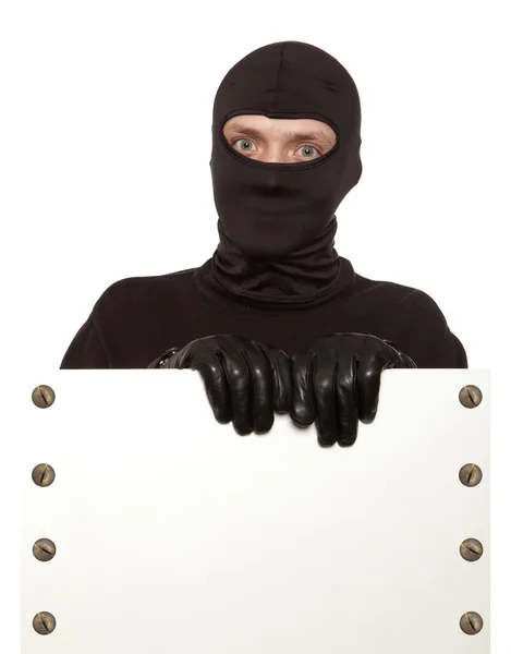 Włamywacz, ninja na białym tle — Zdjęcie stockowe
