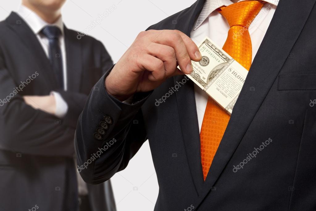 Bribe, concept for corruption