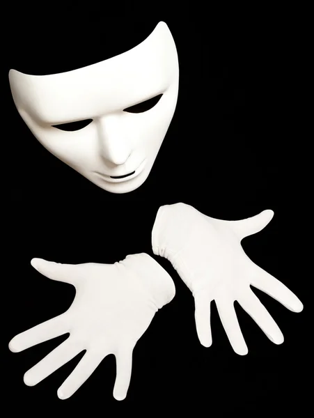 White theatrical mask — Stock Photo, Image