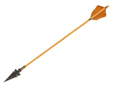 antika eski ahşap ok