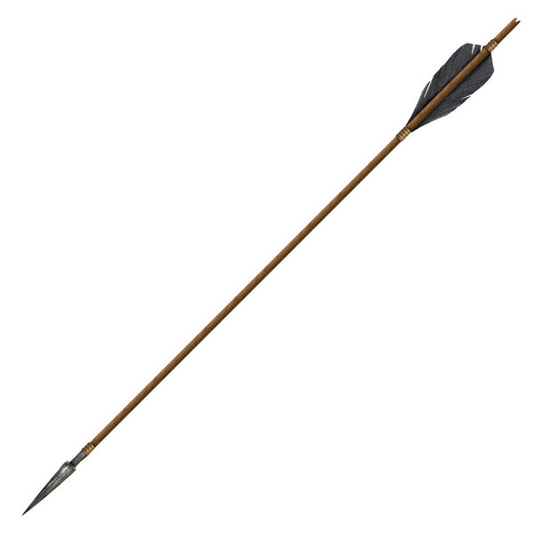 Antique old wooden arrow