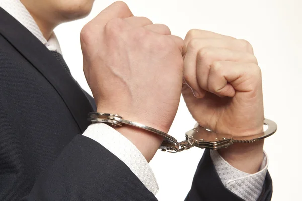 Arrested businessman — Stock Photo, Image