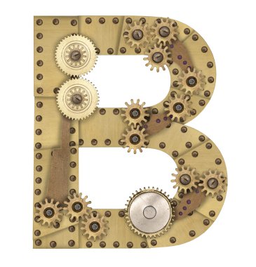 Steampunk Alfabe harf B