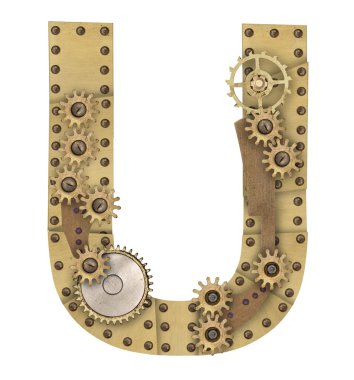 Steampunk Alfabe harf U
