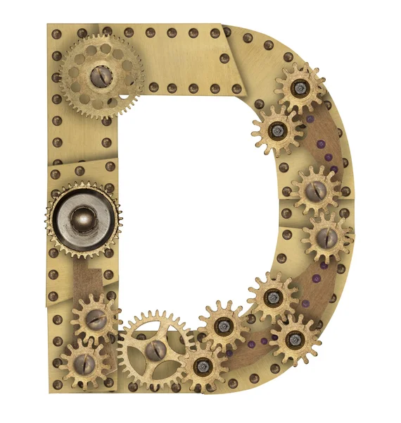 Steampunk Buchstabe d — Stockfoto