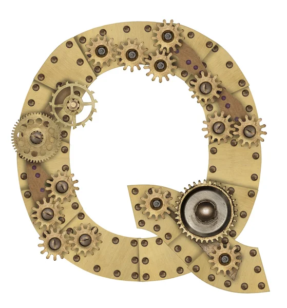 Steampunk alfabet letter Q — Stockfoto