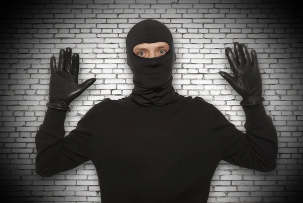 Thief with balaclava — Stock Photo, Image