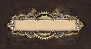 Metal çerçeve ve saat detayları
