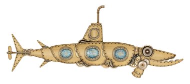 Steampunk tarzı. Denizaltı