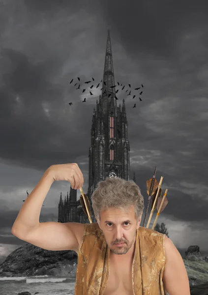 Men witch-hunter of arrows — Stock Photo, Image