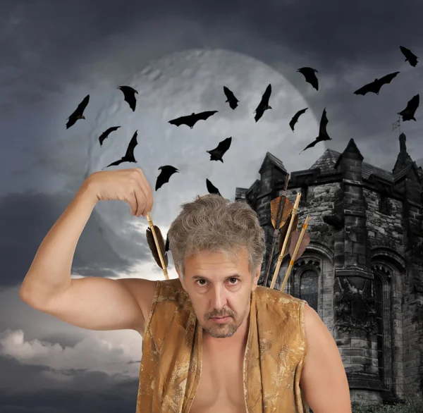 Mannen witch-hunter van pijlen — Stockfoto