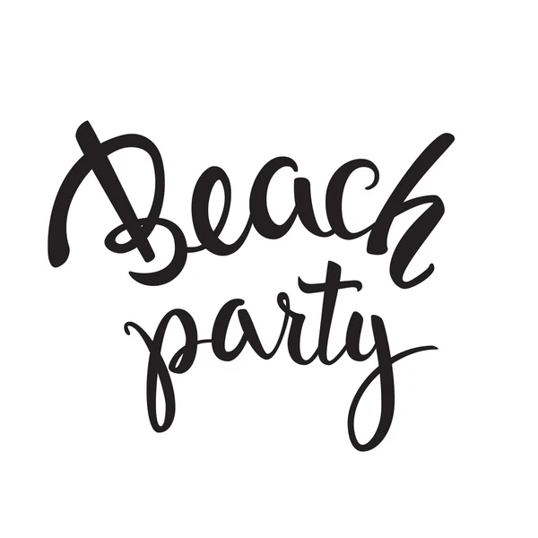 Lettere a mano originale Beach Party . — Vettoriale Stock