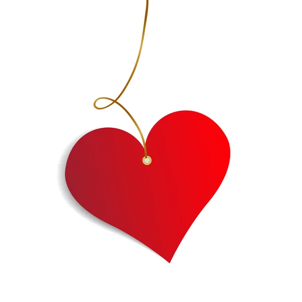 幸せなバレンタインデー。赤い背景のグリーティング カード — ストックベクタ