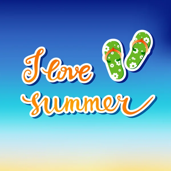 Jag älskar sommaren — Stock vektor
