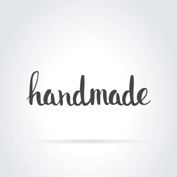 Handmade. Original custom hand lettering. — Stock Vector