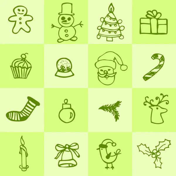 Navidad vector iconos conjunto — Archivo Imágenes Vectoriales