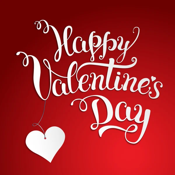 Original hand lettering  Happy Valentine's day. — Stock Vector