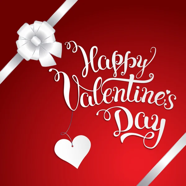 Oorspronkelijke hand belettering Happy Valentine's day. — Stockvector