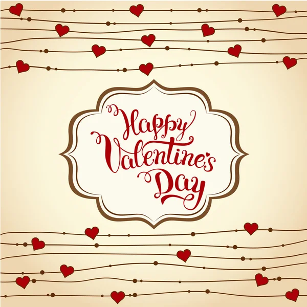 Originele hand belettering "Happy Valentine's Day". — Stockvector