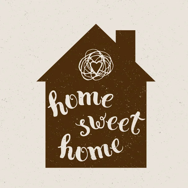 Ursprüngliche handschriftliche Formulierung "home sweet home" — Stockvektor