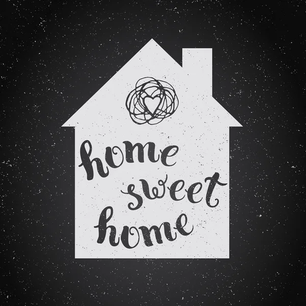 Ursprüngliche handschriftliche Formulierung "home sweet home" — Stockvektor