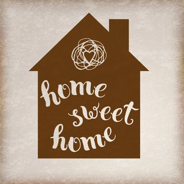 Ursprüngliche handschriftliche Formulierung "home sweet home" — Stockvektor