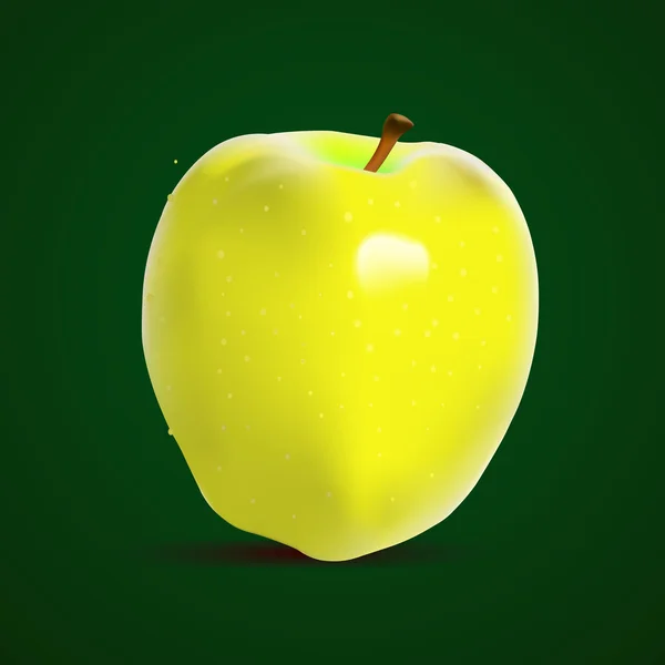 Gult äpple. — Stock vektor