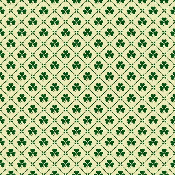 Trevo verde fundo para o dia de St. Patricks — Vetor de Stock