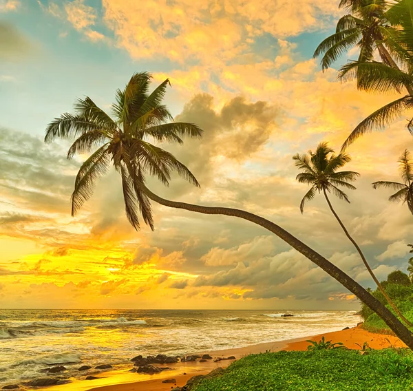 Pôr do sol sobre o mar — Fotografia de Stock