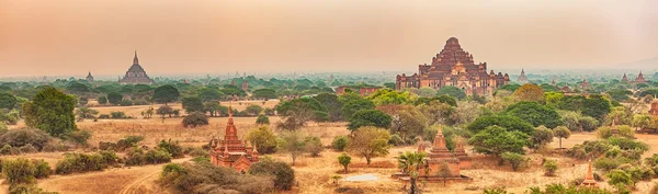 Pohled z Shwesandaw pagoda. Panorama — Stock fotografie