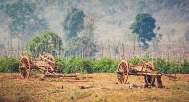 Myanmar rural scene clipart