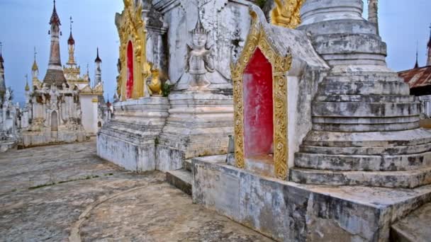 Thaung Tho tempel panorama — Stockvideo