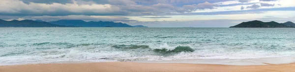 Sea View Monsoon Time Cloudy Sky Stormy Sea Panorama — Stock Photo, Image